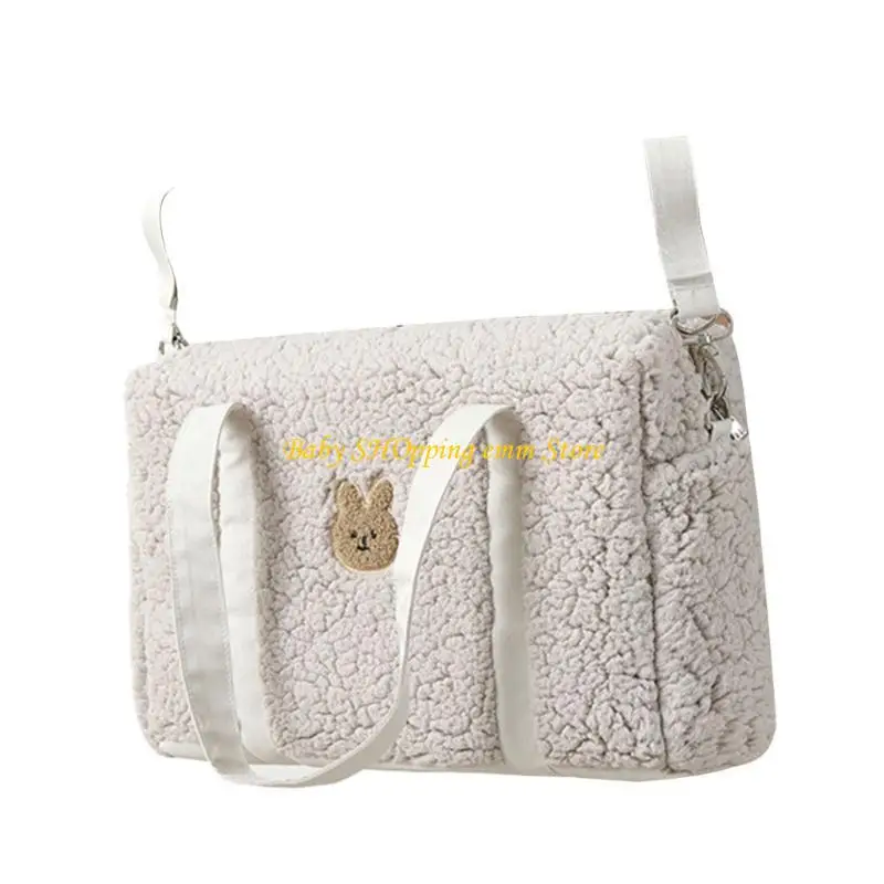 

23GD Diaper Bag Large Capacity Mom Bag Embroidered Rabbit Handbag Pram Hanging Bag