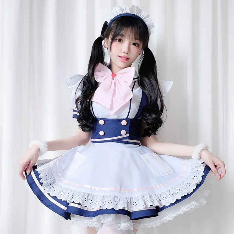 

Lolita Girls' Princess Dresses Maid Outfits For Girls Coffee Shop Waitress Costumes Cute Soft Girl Styles