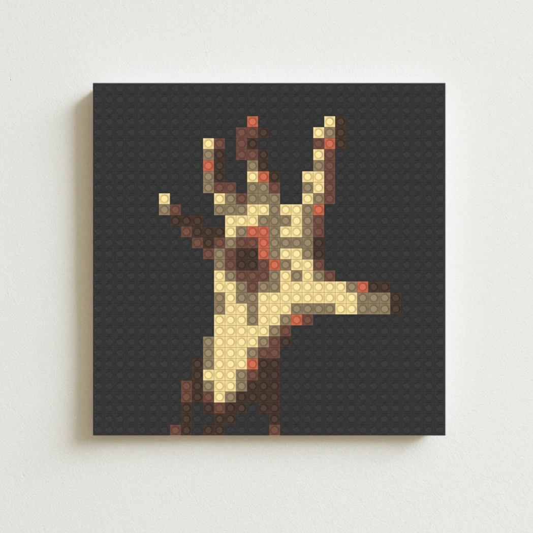 

Постер-мозаика из кирпичиков с обложкой альбома System of a Down, DIY, для фанатов альтернативного металла, ню-метала, рока, подарок, декор для дома