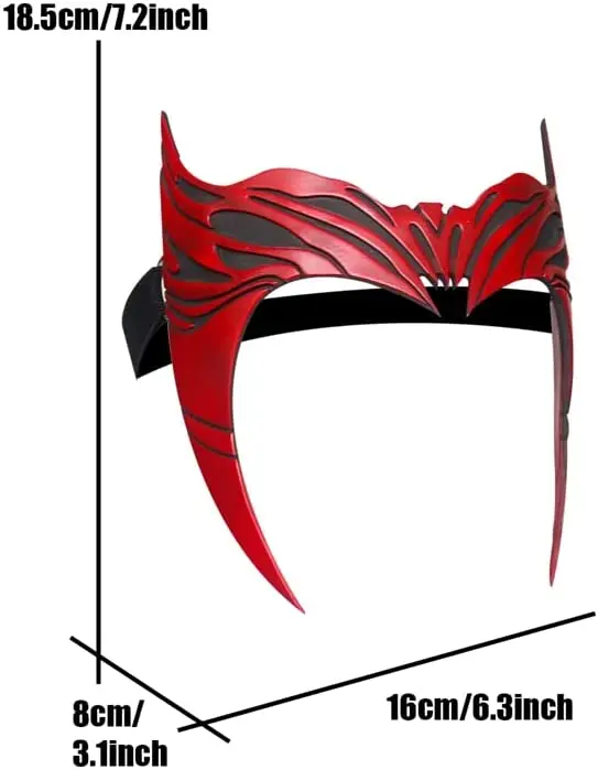 Bulex Wanda Maximoff Headpiece Scarlet Witch Headpiece Crown Halloween Cosplay Party Masquerade Mask Costume Props For Women