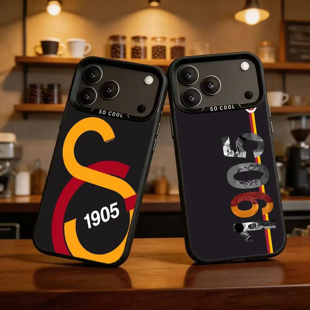 

G-Galatasaray S-SK pattern 1905s Phone Case For iPhone 17,16,15,14,13,12,Pro MAX Black Matte Shockproof Cover