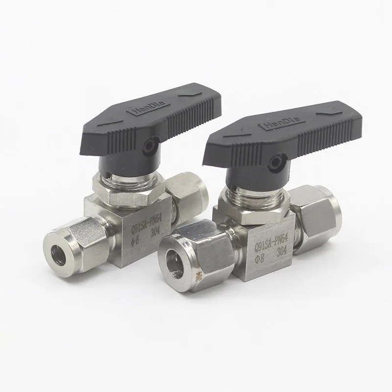 

SS304 Stainless Steel OD 3MM 4MM 6MM 8MM 10MM 12MM Hydraulic pipe Ball Valve Female For tube-line and pipeline Tube