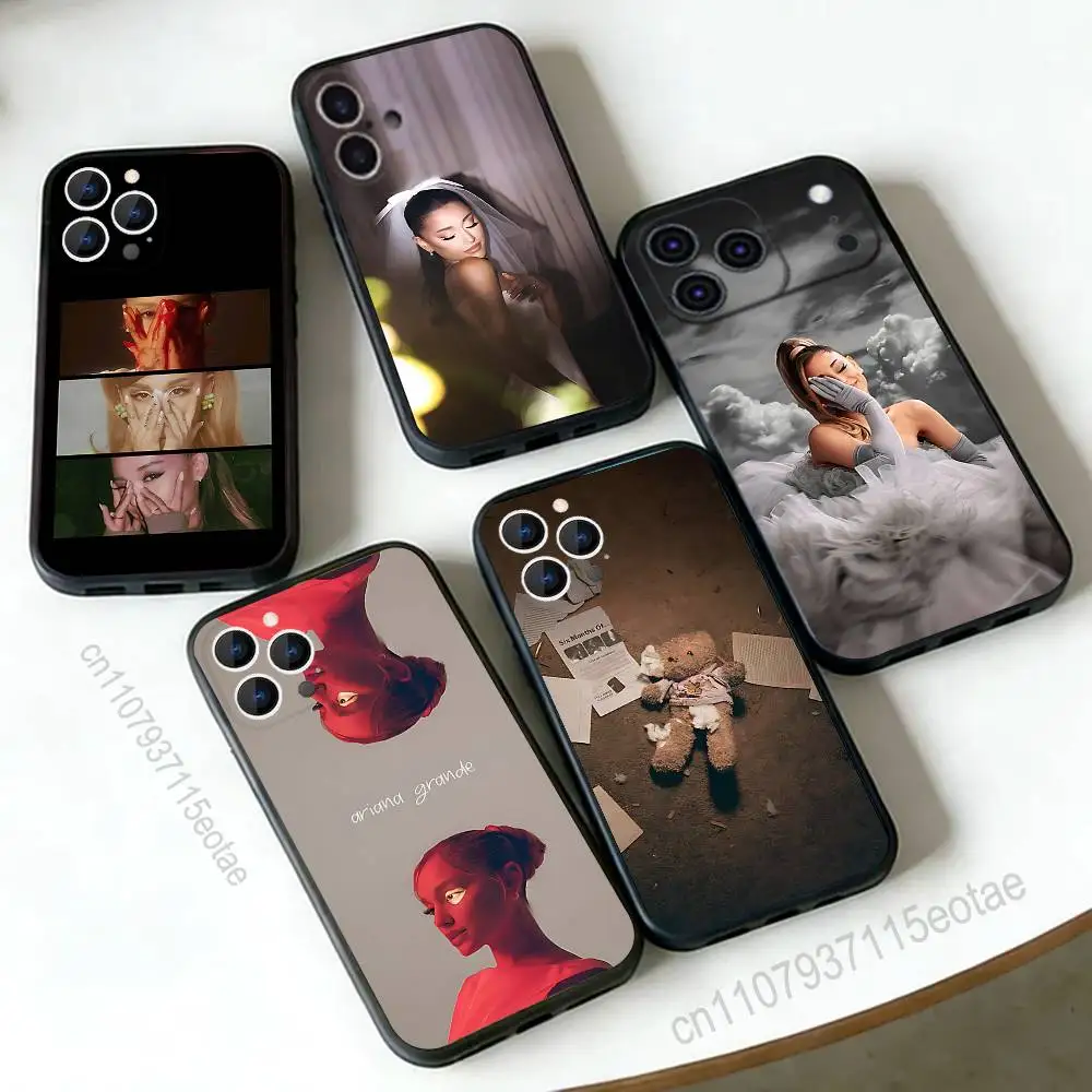 

A-Ariana singer actress G-grande Phone Case Silicone Soft For IPhone 16,17,15,11,13,12,14,Mini,Pro,Max,Plus,Air,E Black