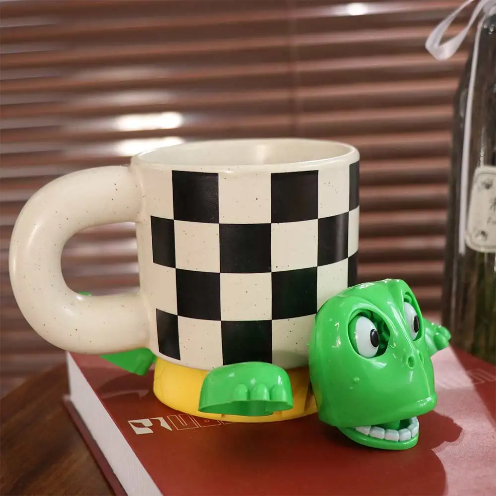 ABS Panicked Turtle Coaster Press Gaping Eyes Turtle Cup Pad Quirky Anti-scald Funny Expression Turtle Base Cup Mat