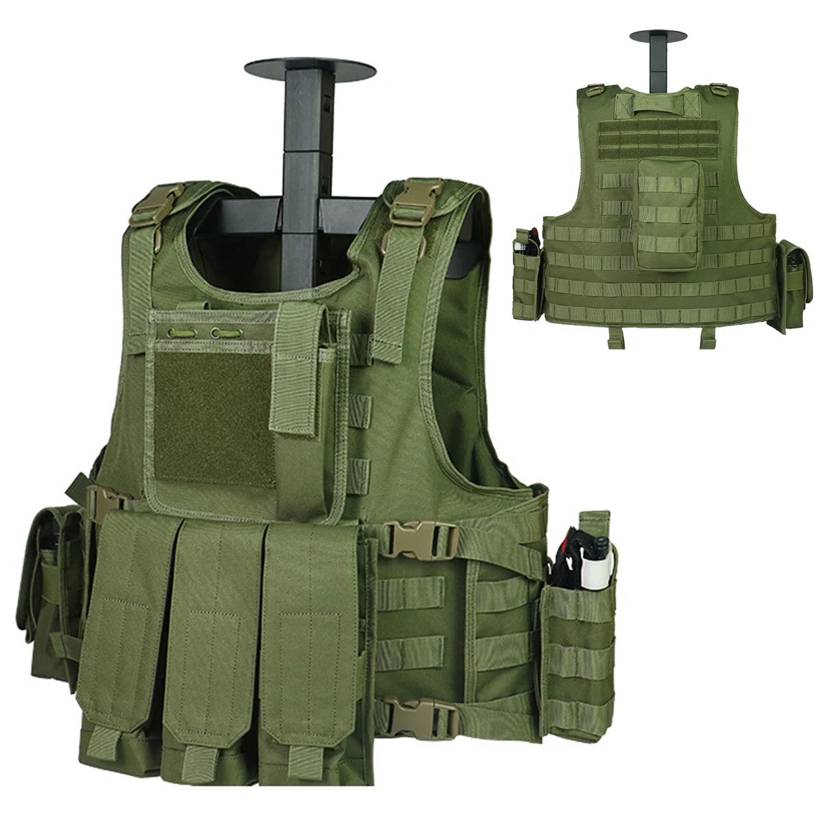 

Tactical Airsoft Vest with Triple Magazine Pouch Storage Bag Outdoors Train Game Vest Adjustable Hunting Shooting Military Vest