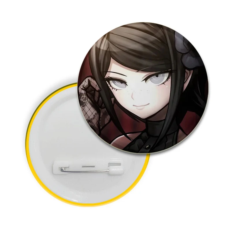 Anime Game Danganronpa Badge Snap-in Pins personaggio dei cartoni animati Iruma Miu Kirigiri Kyouko spille per vestiti accessori gioielli