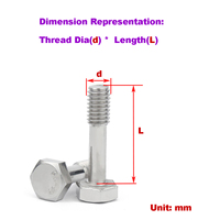 304 Stainless Steel Outer Hexagonal Anti Loosening And Anti Detachment Bolt M5M6M8M10M12M14M16