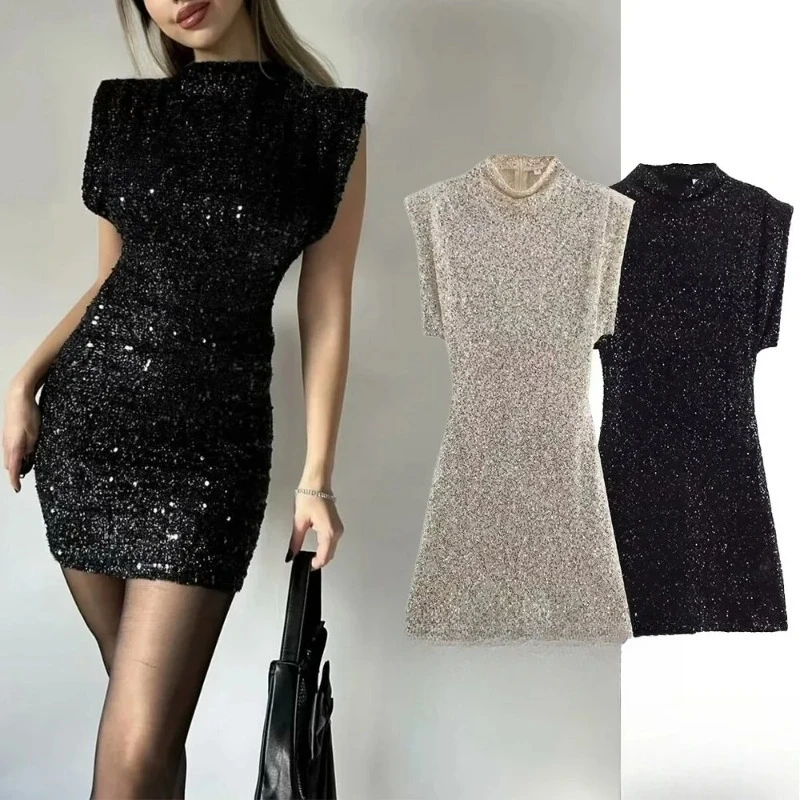 

Дизайнерское декоративное платье без рукавов с бусинами и пайетками, новое, универсальное.