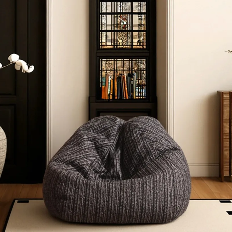 MOMO Nordic Fabric Single Sofa Home Small Household Bedroom Medieval Lazy Sofa Bean Bag Tatami Balcony Lying