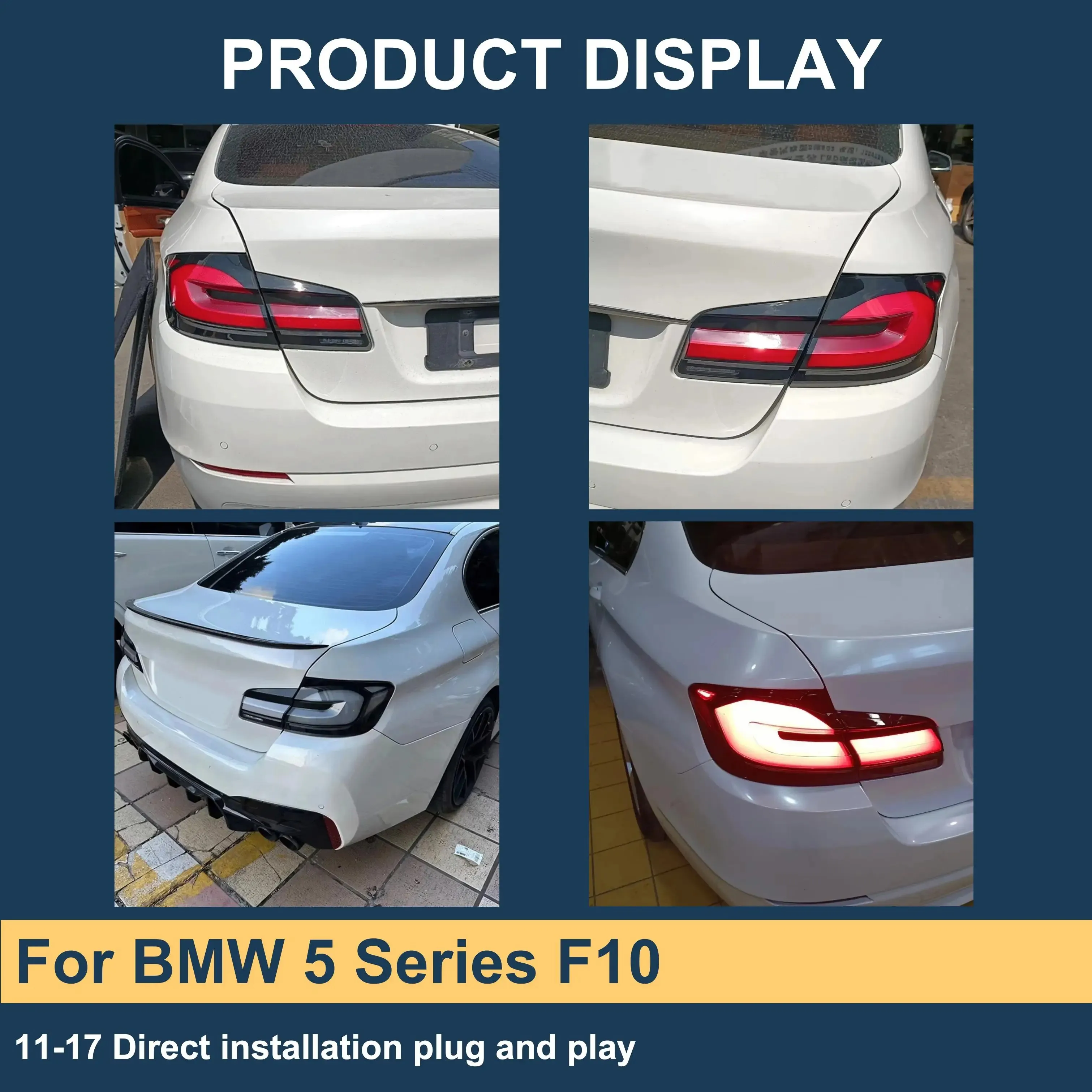 Old Model Upgrade To New Tail Lights For BMW 5 Series F10 2011-2017 Custom Taillights For Car F10 Facelift Lights Modified