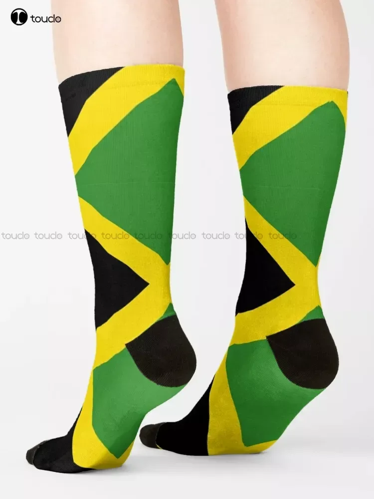 Cool Jamaican Socks Socks Personalized Custom Unisex Adult Teen Youth Socks 360° Digital Print Custom Gift Streetwear