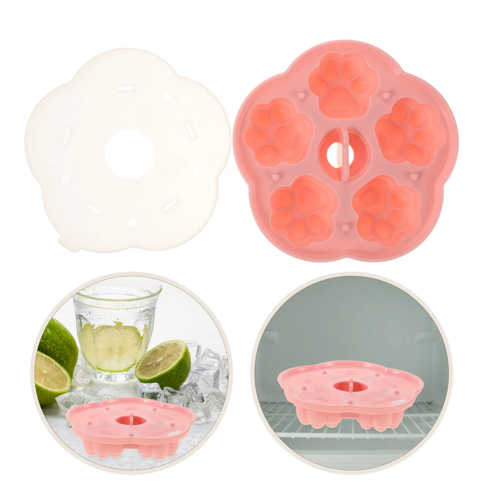 

Silicone Baby Food Storage Box Pink Multifunctional Jelly Molds Ice Cube Pudding Cake Cat Shape Kitchen Tray Lid Reusable Safe