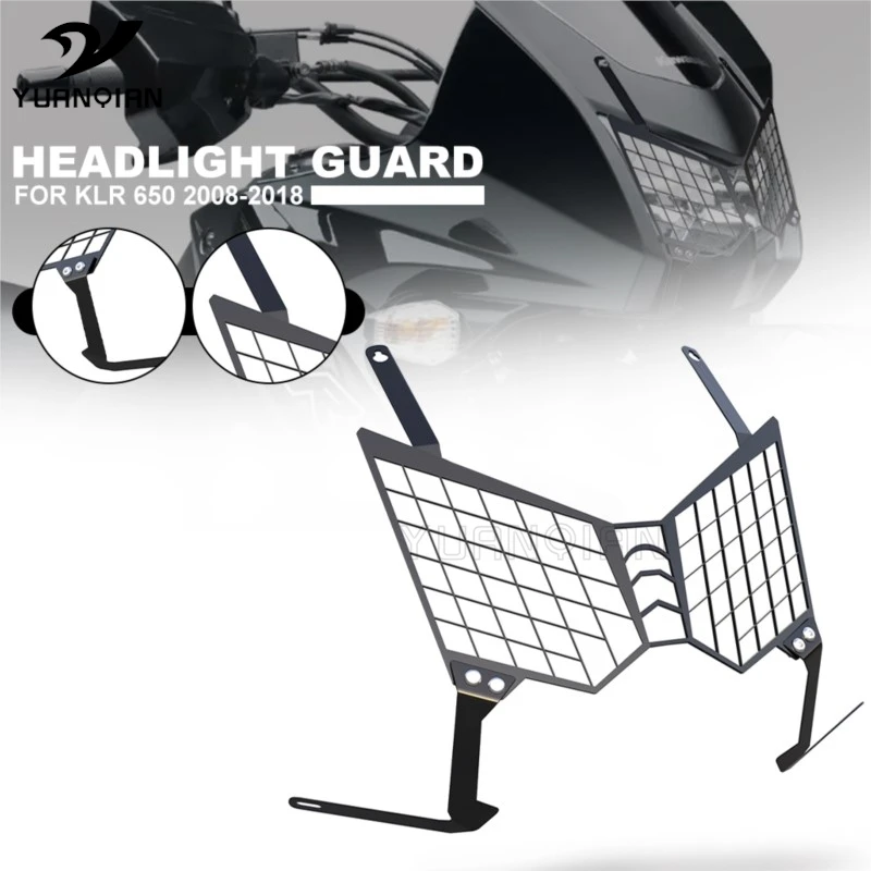 

Motorcycle Accessories KLR 650 Headlight Guard Protector Grille Cover Protection For Kawasaki KLR650 KL 650E 2008-2018 2017 2016