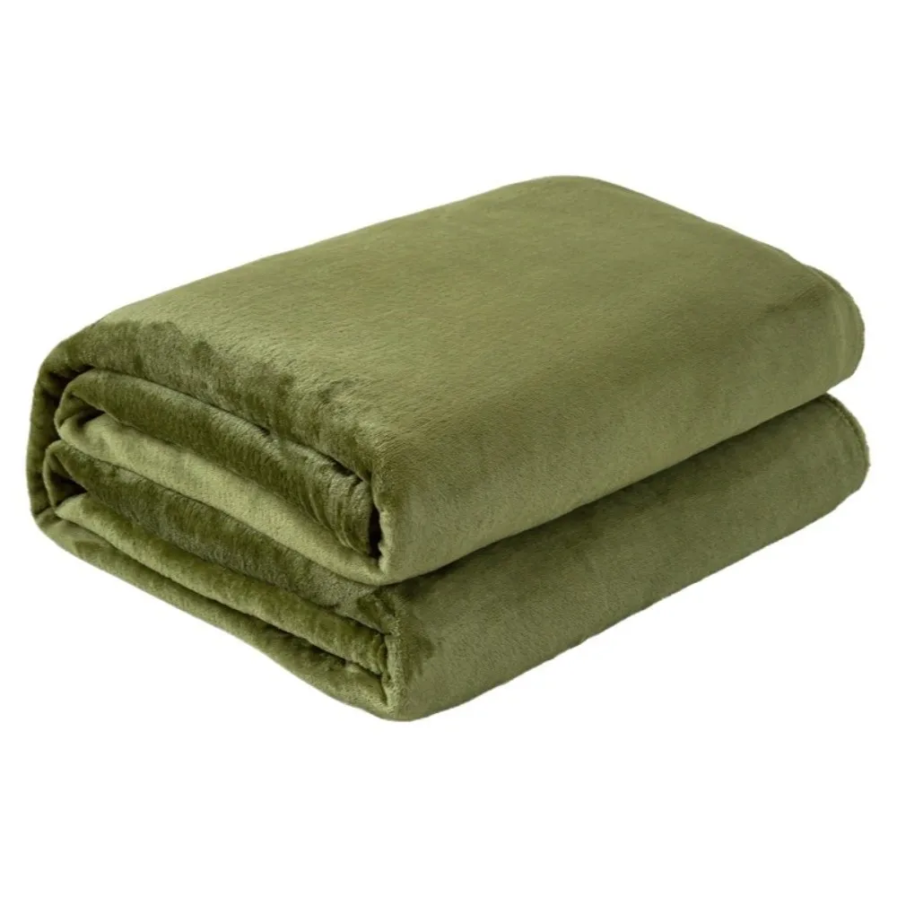 

Sofa Blanket Solid Color Flannel Blanket Skin-friendly Thickened Summer Sleep Blanket Thin Bed Sheet Dormitory