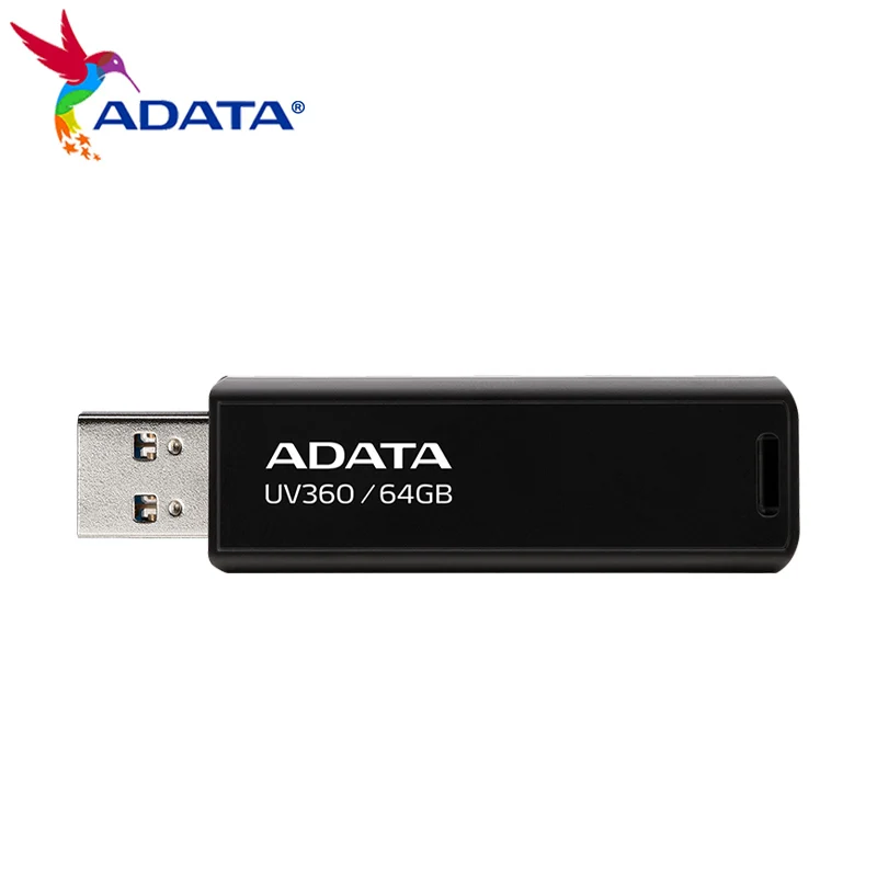 ADATA UV360 USB 3.2 Flash Drive 64GB32GB USB Pendrive Black Memory Stick Pen Drive for PC Speed Memory Mini U Disk 100% Original