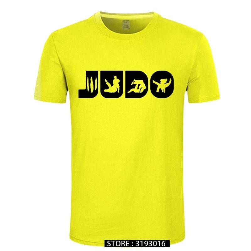 Judo Arts Logo Pattern Tshirts Men Crewneck 100% Cotton Print Tee Shirt Christmas Day Camisas Hombre Loose Fashion Casual Tshirt