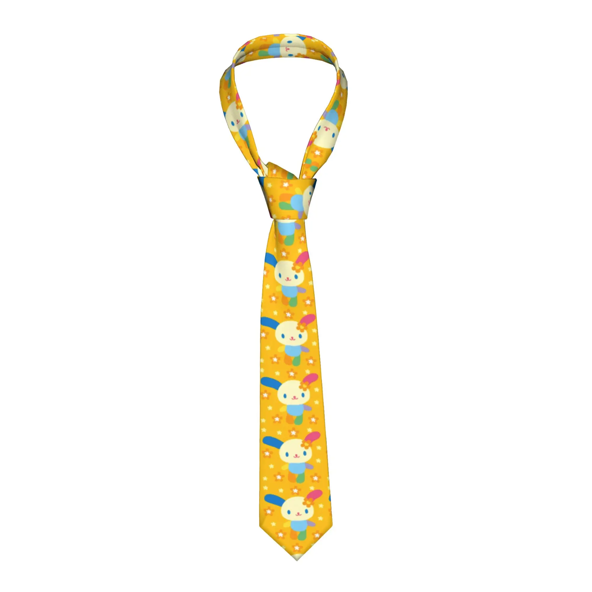 Usahanas Rainbow Rabbit Neckties Unisex Polyester 8 cm Slim  Classic Neck Ties  for Men Daily Wear Gravatas Wedding Party