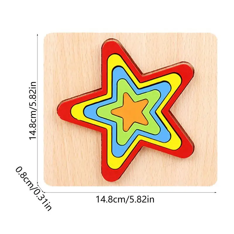 Puzzle di corrispondenza della forma Puzzle di forma geometrica Montessori colore e forme del bambino Puzzle di apprendimento giocattoli educativi per bambini regalo