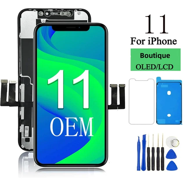 Doskonała Panalla OLED dla iphone 11 Wyświetlacz LCD Ekran dotykowy Digitizer Zespół dla iPhone 11 Wymiana LCD