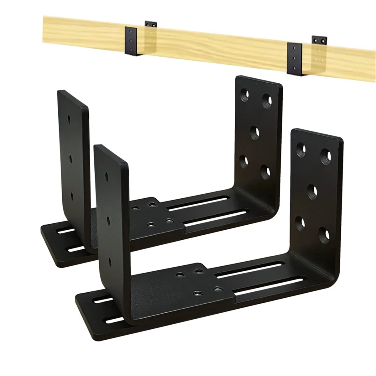 HEIßER Einstellbare Tür Barricade Halterungen, Heavy Duty Tür Sicherheit Halterung, Drop Open Bar Halter für Sicherheit