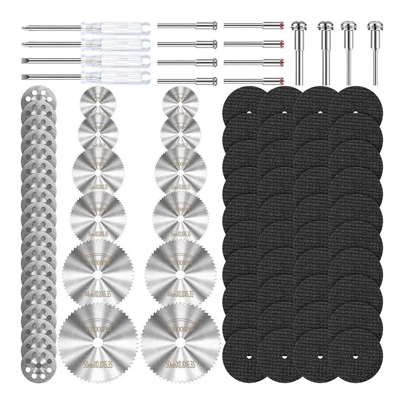 *HOPE 88 Pcs Cutting Wheels Set 12 Pcs HSS Circular Saw Blades 20 Pcs Diamond Cutting Wheel for Rotary Tool Men Wood Gifts