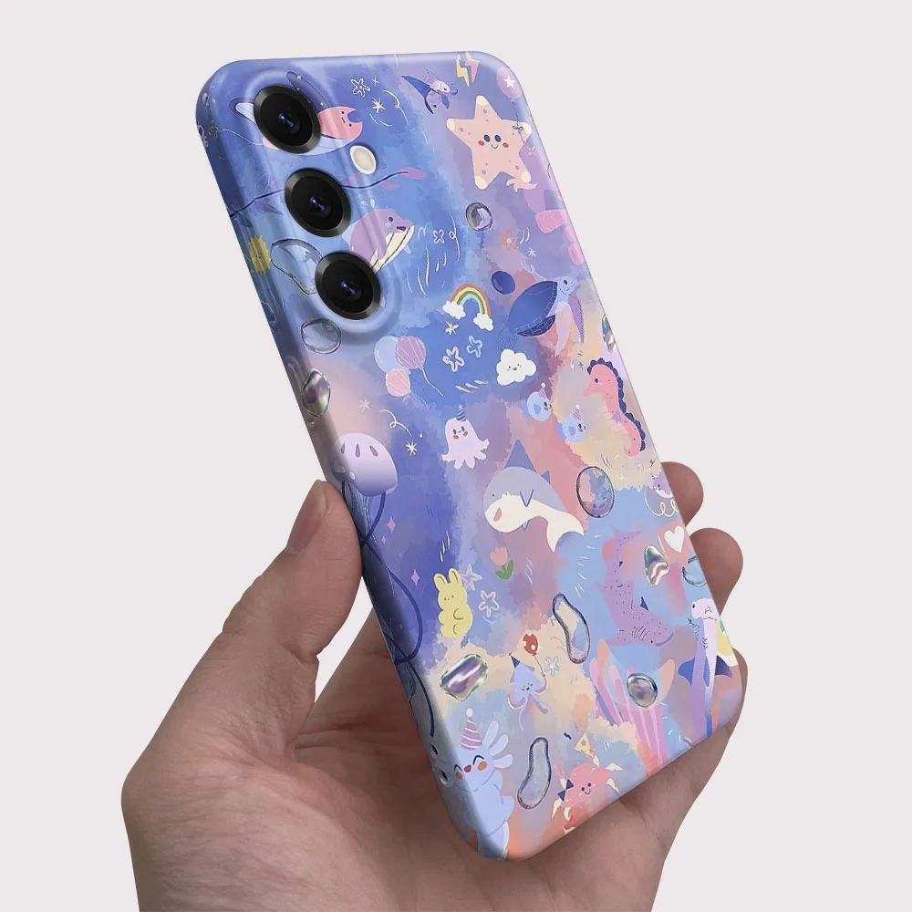 Cute Ocean Animals Case For Samsung S26 S25 S24 S23 S22 Plus S21 Ultra Edge S23 S24 S25 FE Hard PC Shockproof Phone Cover view 4