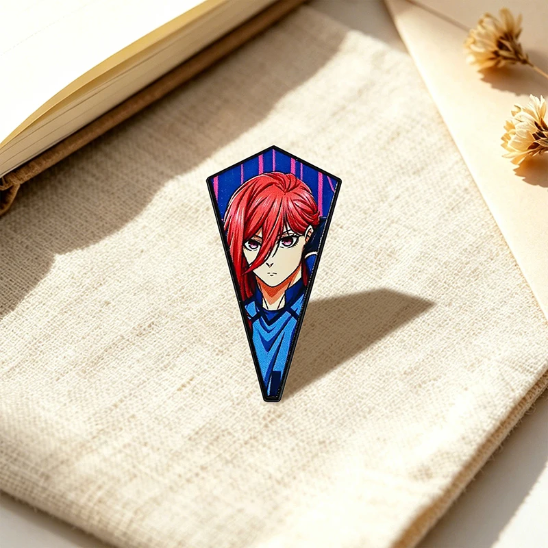 Cartoon Character Pins 8-style Enamel Metal Blue Lock Anime Brooch Pin On Clothes Bags Badge Fashion Accessories Gifts
