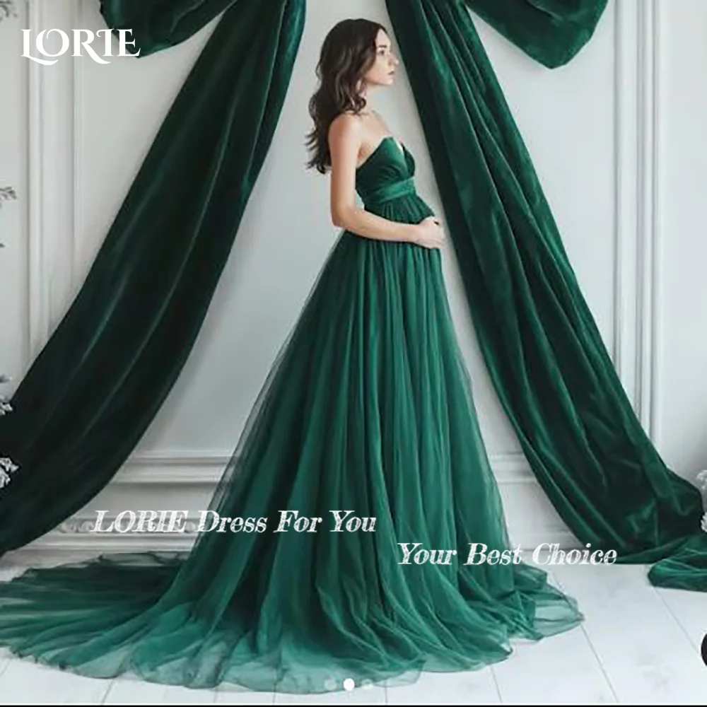 LORIE Strapless Pregnant Evening Dresses Sweetheart Sleeveless pleats Backless Prom Dress Arabia Dubai Party Gowns Customized