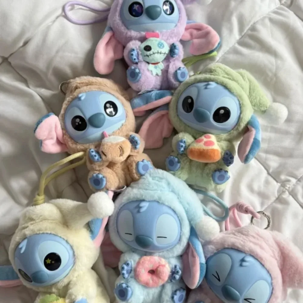 

Виниловая слепая коробка Disney Stitch Eat time перед сном, милые плюшевые куклы, настольные загадочные игрушки, коллекционные подарки на день рождения