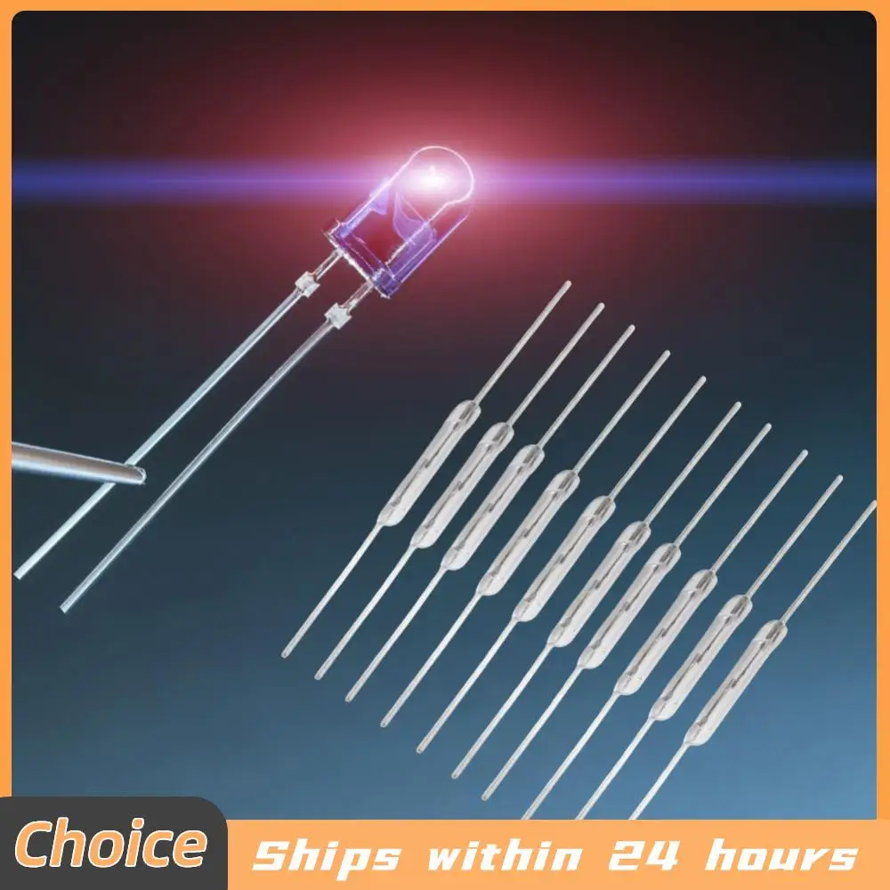 10 Pcs N/O Reed Switch Vibration-resistance Normally Open Magnetic Induction Switch DIY Magnetic Reed Switchs for Arduino