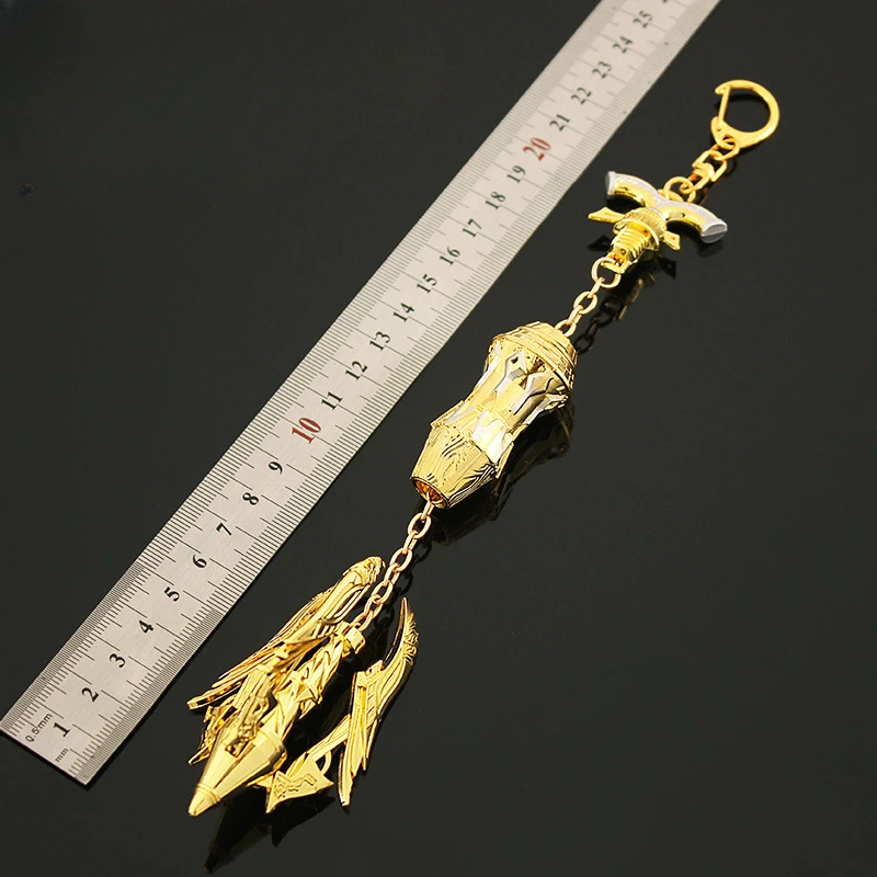 Game Weapon Anime Surroundings 12CM removable hidden weapon Flying Divine Claw gold zinc alloy model Handicraft Decoration Toys