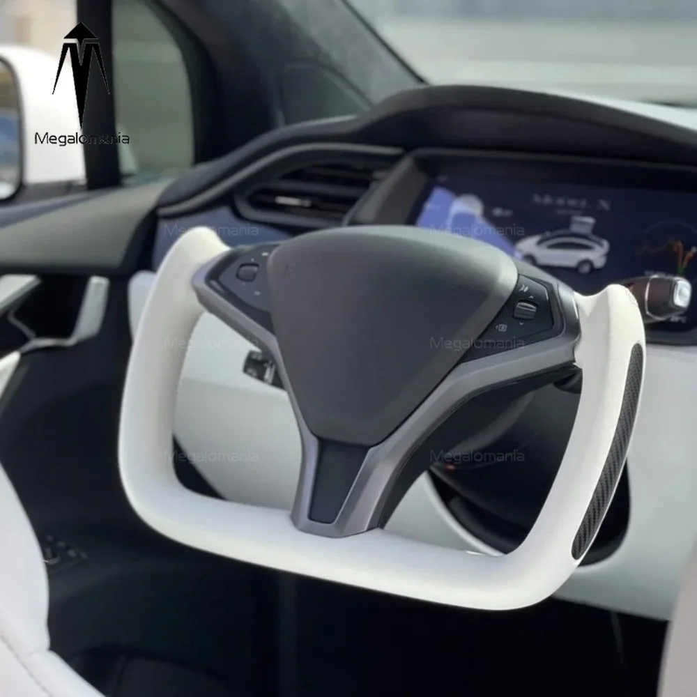 Model S/X Yoke Handle for Model S/X Heating Yoke Steering Wheel For Tesla Personalized Racing Leather Customized Accessories