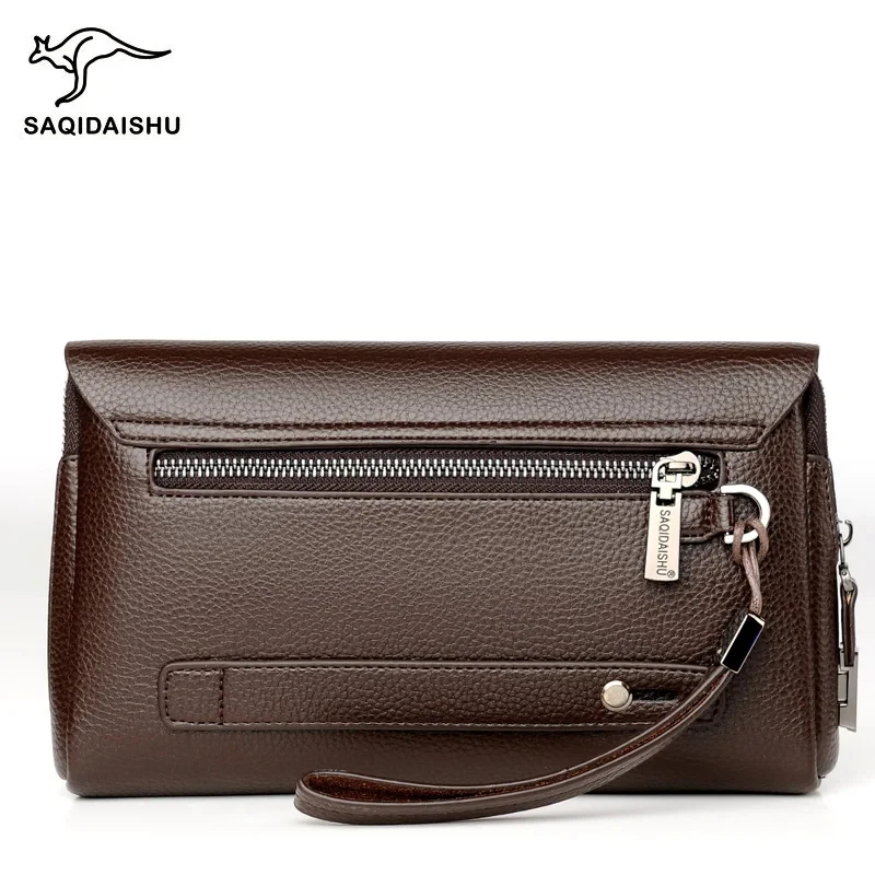 Men's Long Business Wallet PU Leather Zipper Handbag Mobile Bag Money Organizer Password lock anti-theft Clutch for Men 2026