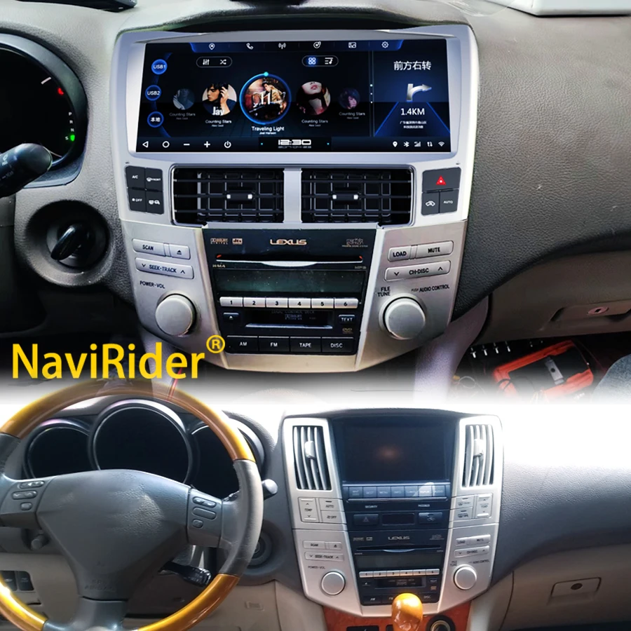 

Автомобильный радиоприемник 12,3 дюйма, Android экран CarPlay для Lexus RX350 RX330 2006 2005 2004 Toyota Harrier GPS, стерео, мультимедийный видеоплеер