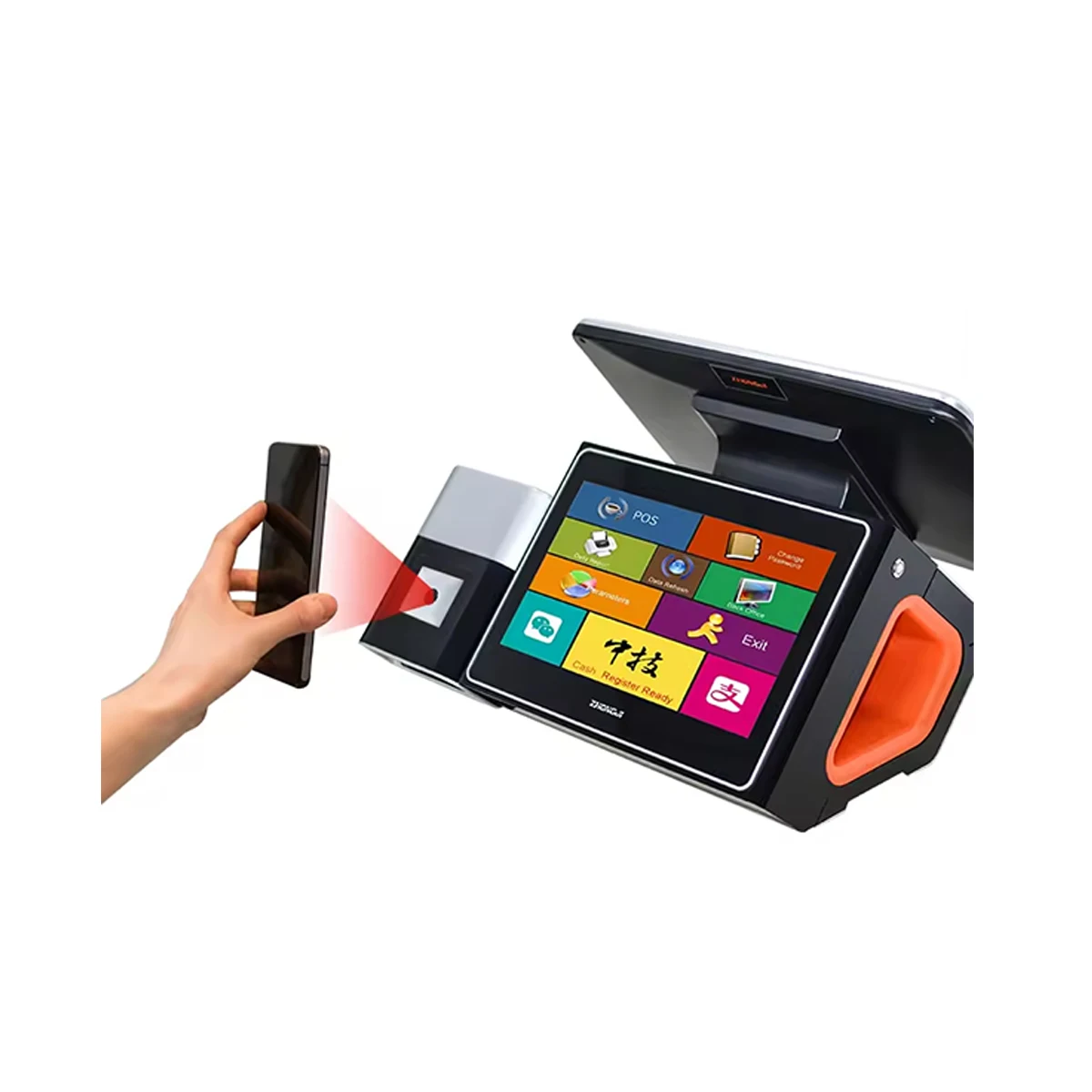 Terminale POS all-in-one touch screen con registratore di cassa e software POS per uso in piccoli negozi