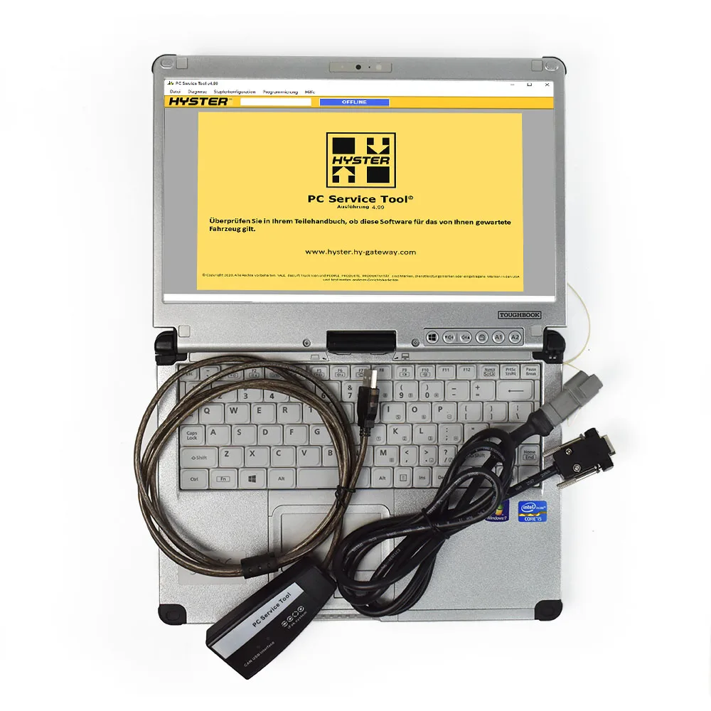 for yale hyster forklift truck diagnostic scanner for Yale hyster PC Service Tool Ifak CAN USB Interface tool+CF C2 Laptop