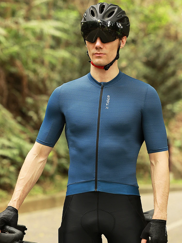 AliExpress X-TIGER Cycling Jersey Men Short Sleeve High Quality Road Bike Jerseys Summer Full Zipper with Pockets Breathable Quick Dry