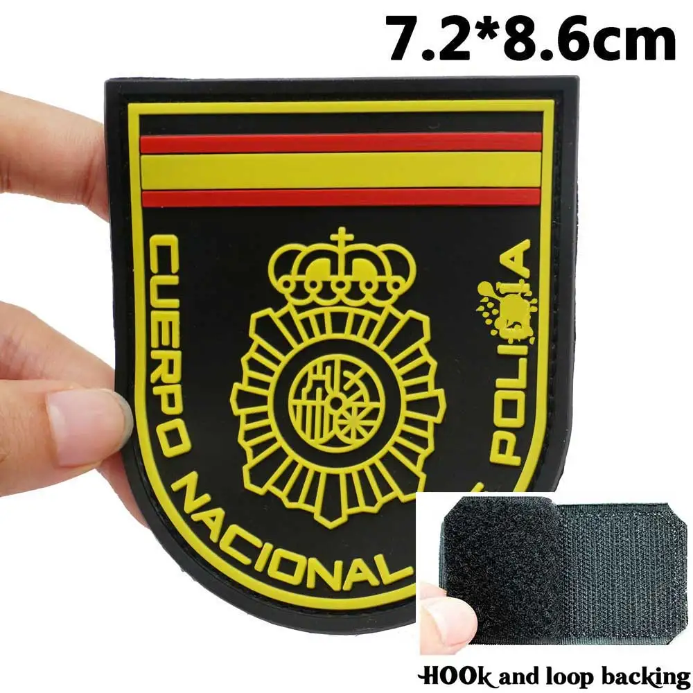 Spain Tactical PVC Patches with Hook and Loop Backing for Backpacks Clothing military Accessories