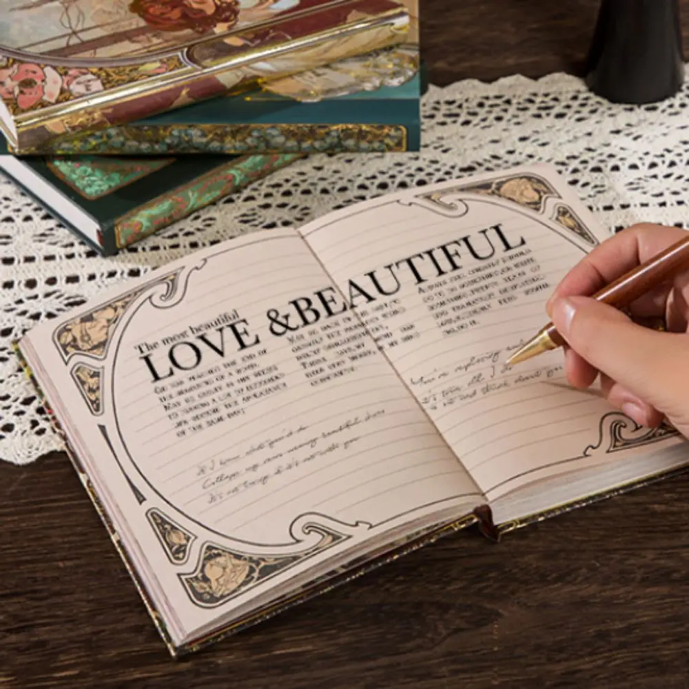 Oil Painting Series Retro Hardcover Notebooks Exquisite Classic Design Retro Notebook Creative Hot Stamping