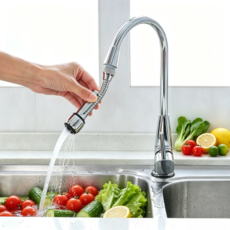 Kitchen Faucet Spout Anti-splash Head Water Saving Tap Extension Sprayer Water Flow Regulator