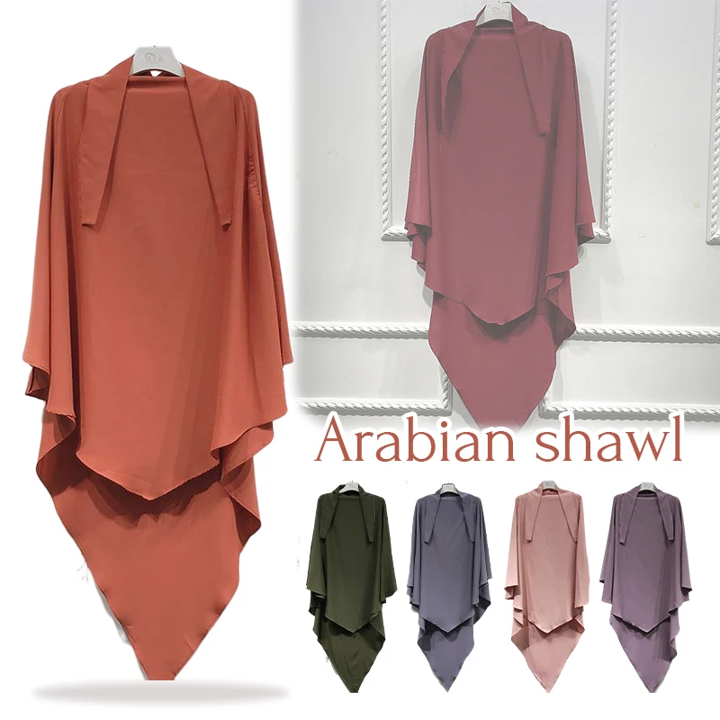 

Women Hijab Scarf Turkey Muslim Headscarf 3 Layer Solid Color Arabic Shawl Muslim Prayer Jilbab Islam Abaya Ramadan Scarf