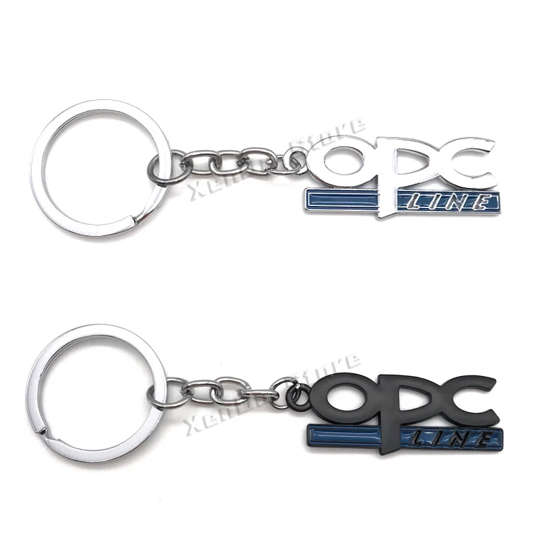 Metal OPC Line Emblem Logo Keychain Key Ring For Opel Astra G H J K F Corsa D Zafira B C Insignia Mokka Regal Vectra Accessories