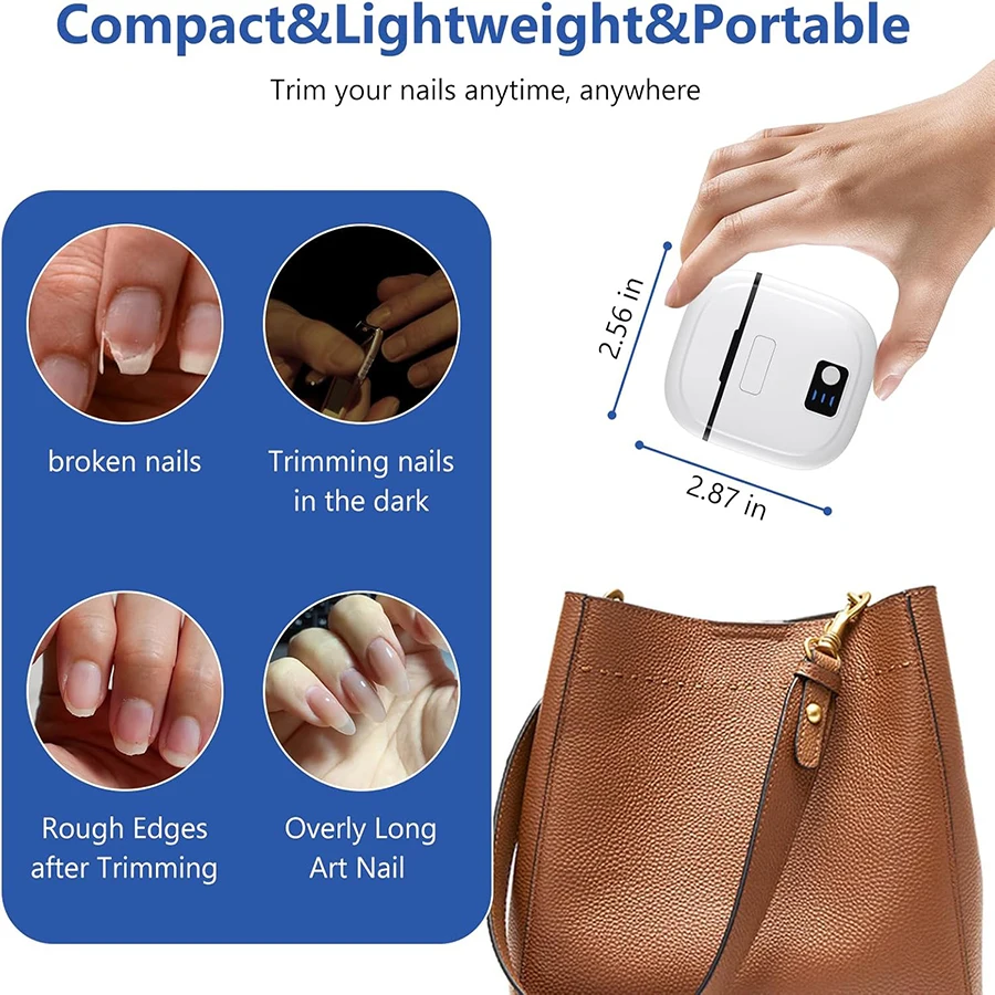 Cortador de unhas elétrico automático anicure trimmer adulto bebê unha mini ferramentas manicure cuidados com as unhas