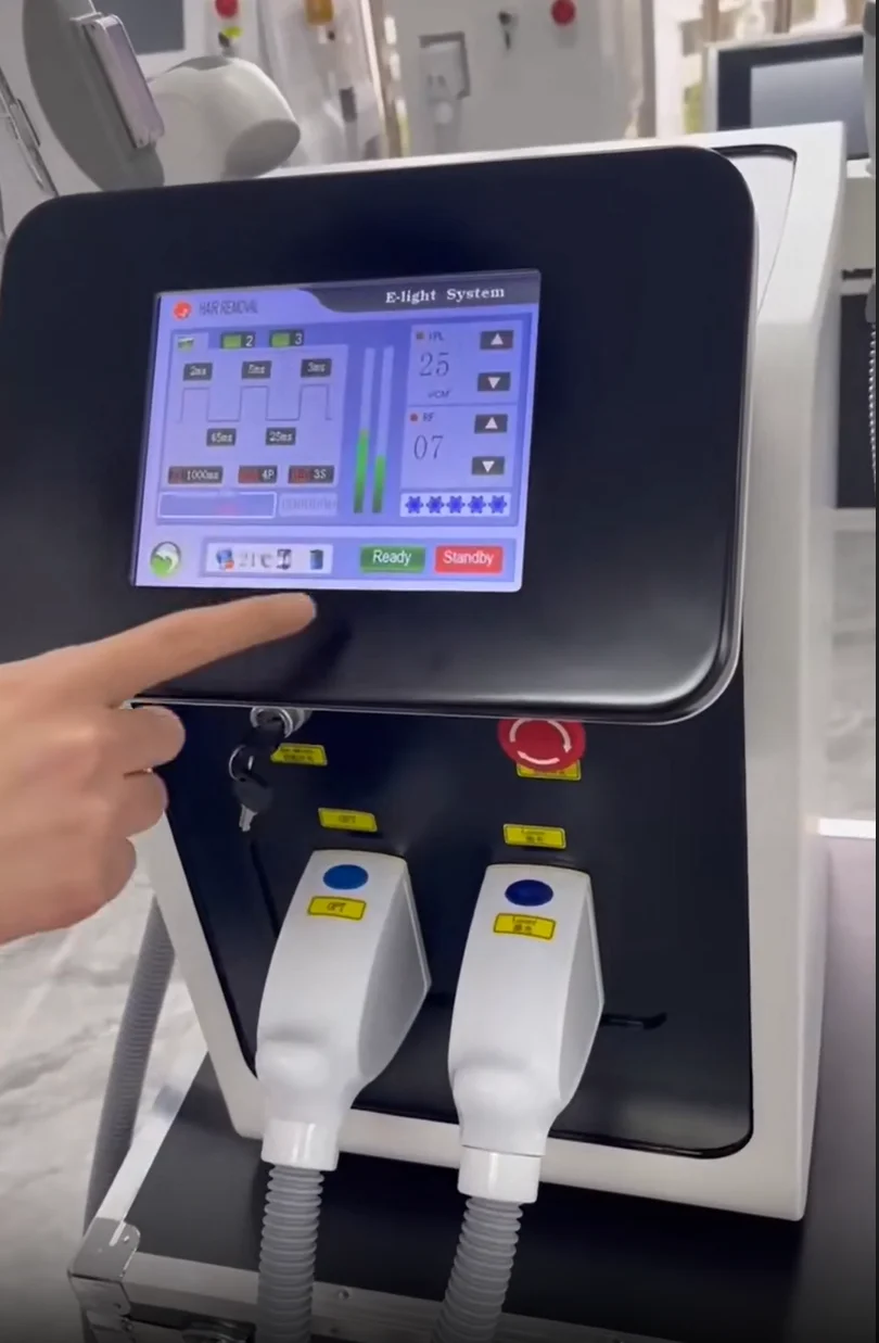 

3 in 1 OPT E-light IPL Yag Laser Lase-r Hair Removal Multifunctional Tattoo Removal Machine PermanentBeauty Equipment