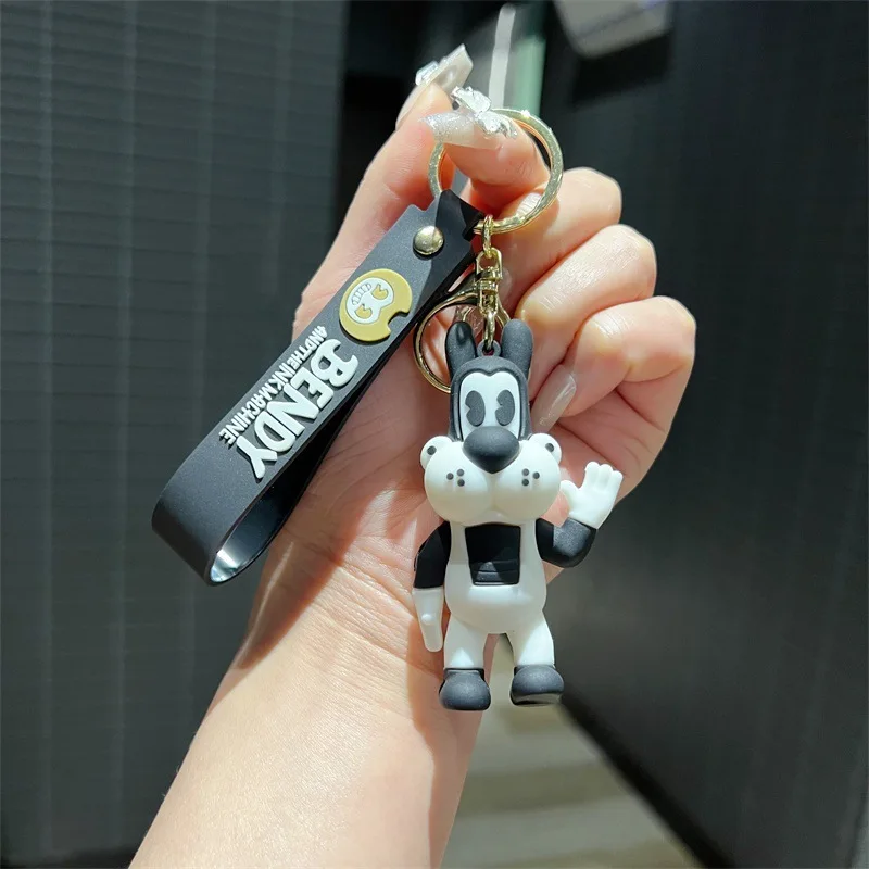 Halloween Gift Bandy and Ink Printer Thriller Game Key Chain Key Ring Toy Bag Pendant Doll for Children Kid Christmas Gift