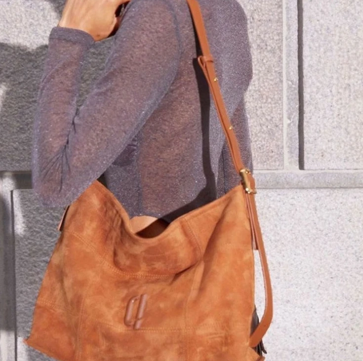 

2024 New Classic Fashion Versatile Shoulder Retro Brown Bucket Bag Crossbody Underarm Tote Bag One shoulder retro large capacity