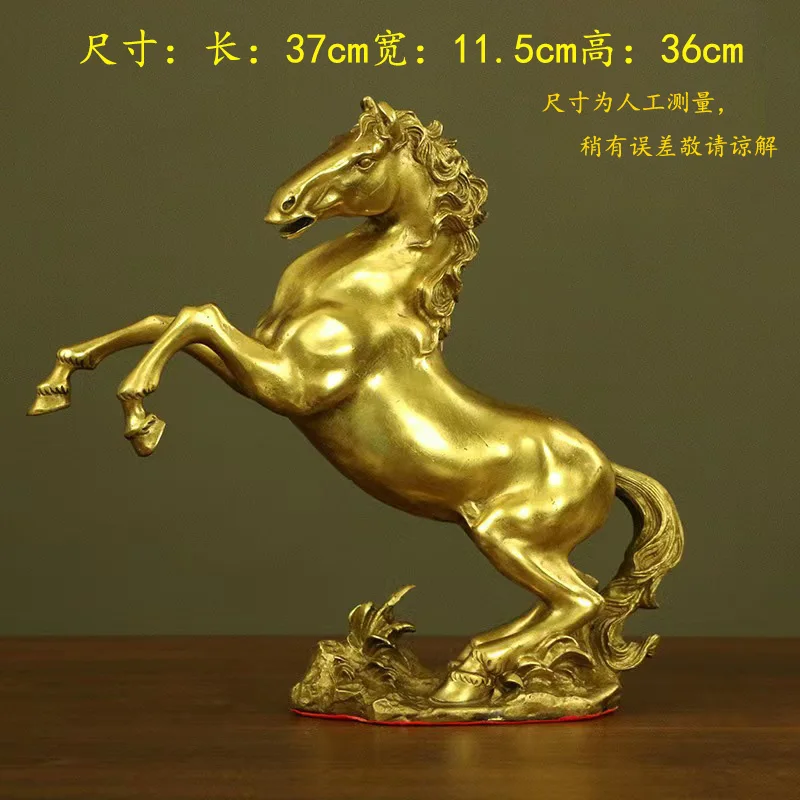 home LIVING ROOM wall TOP Decor  Money drawing Money HORSE brass decorative ART bronze statue sculpture Decoration