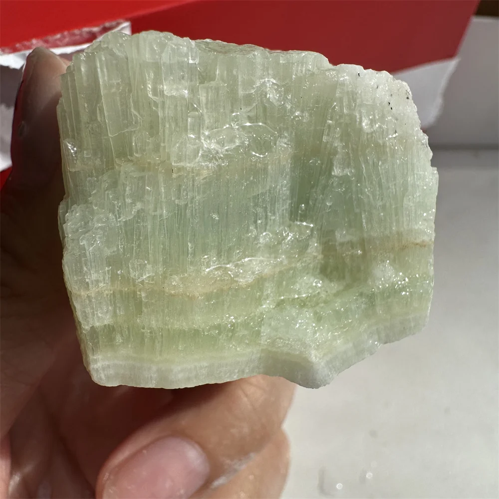 

Natural Caribbean Raw Crystal Pebble Greenish-White Calcite Collection for Home Decorations And Collectibles