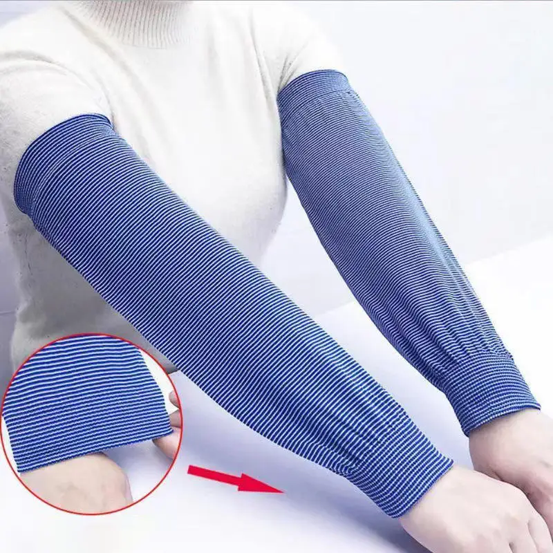 Summer Cooling Arm Sleeves UV Protection Elastic Long Arm Cover For Men Women Outdoor Work Sports Running Sunscreen Accessories