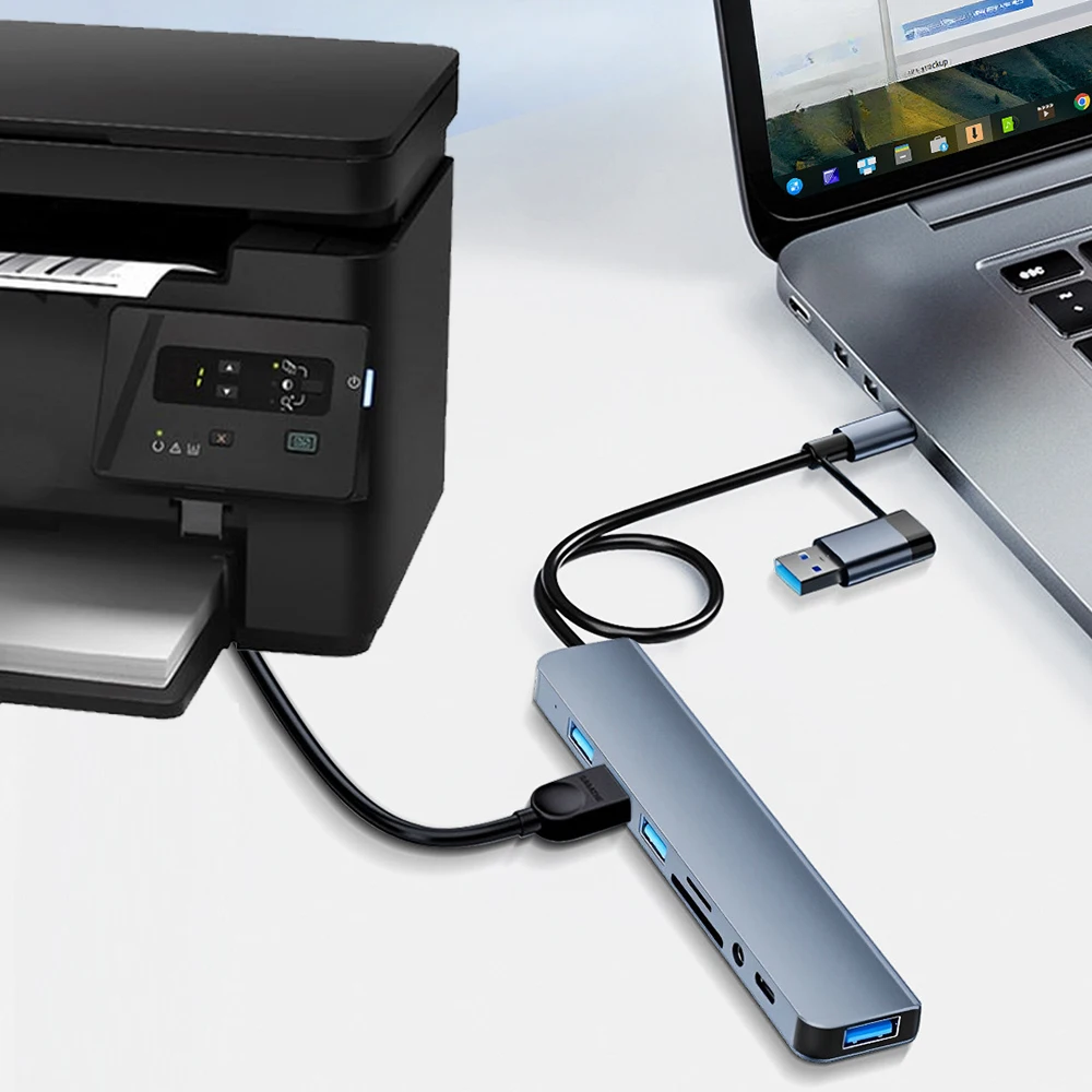 8 In 2 Usb Hub With…